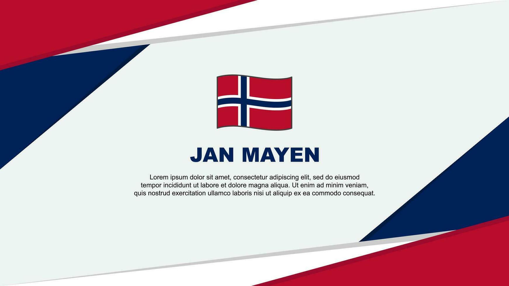 jan mayen vlag abstract achtergrond ontwerp sjabloon. jan mayen onafhankelijkheid dag banier tekenfilm vector illustratie. jan mayen