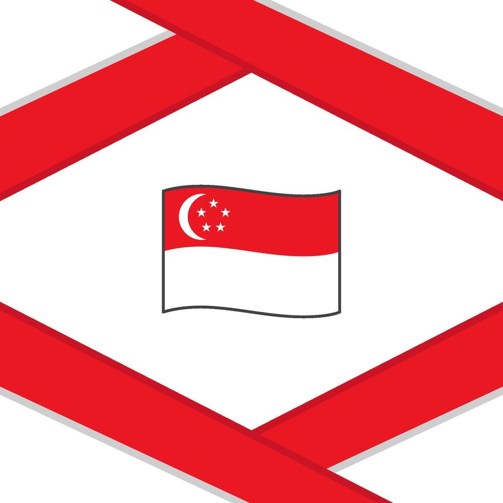 Singapore vlag abstract achtergrond ontwerp sjabloon. Singapore onafhankelijkheid dag banier sociaal media na. Singapore sjabloon vector