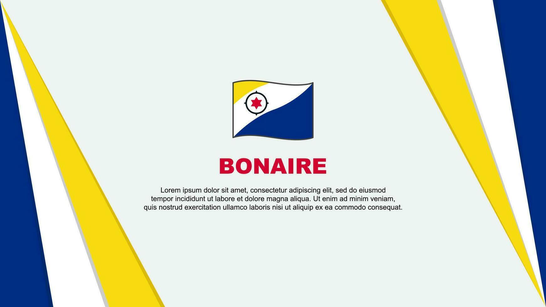 bonaire vlag abstract achtergrond ontwerp sjabloon. bonaire onafhankelijkheid dag banier tekenfilm vector illustratie. bonaire vlag