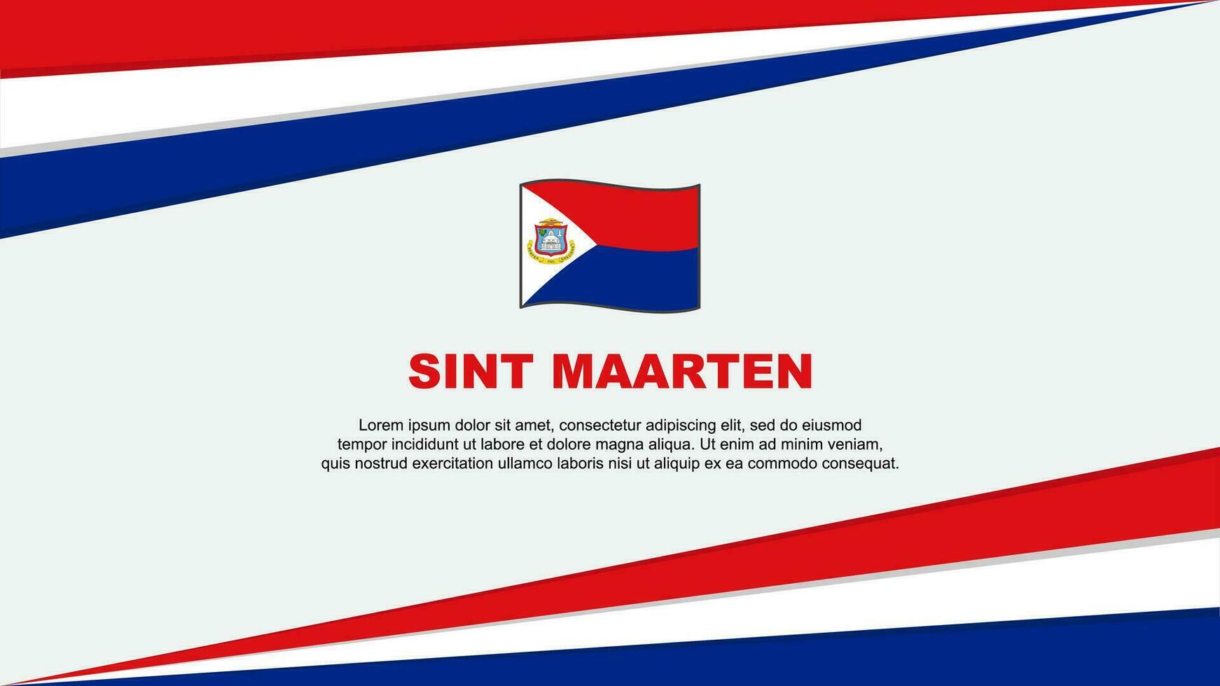 sint maarten vlag abstract achtergrond ontwerp sjabloon. sint maarten onafhankelijkheid dag banier tekenfilm vector illustratie. sint maarten ontwerp