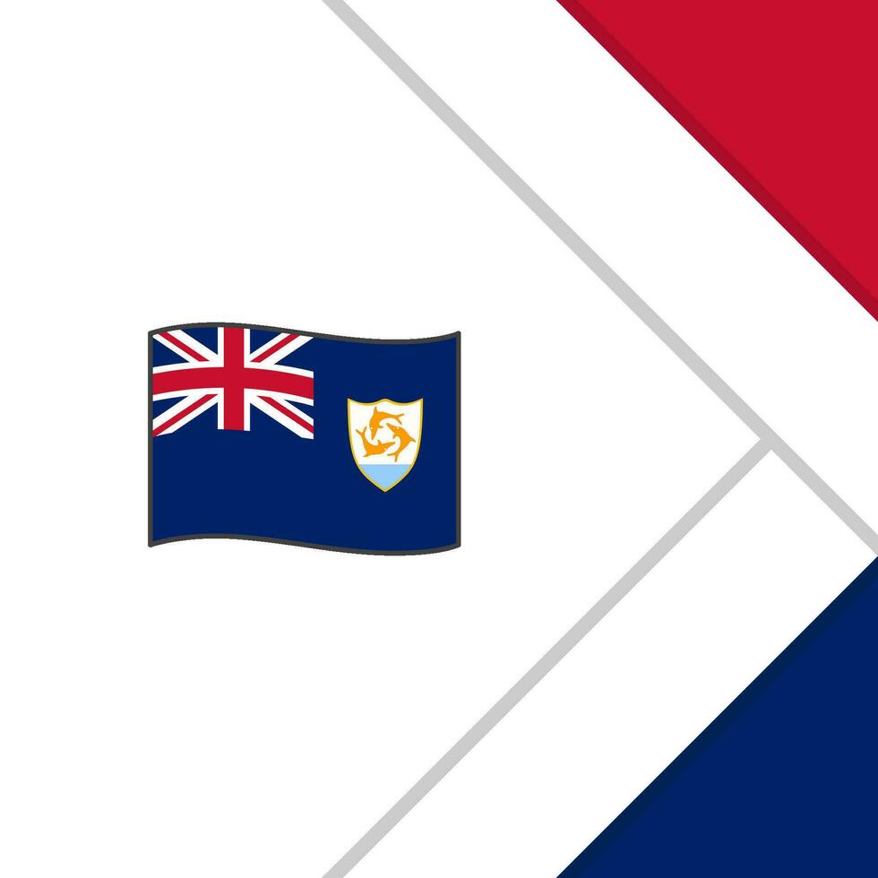 Anguilla vlag abstract achtergrond ontwerp sjabloon. Anguilla onafhankelijkheid dag banier sociaal media na. Anguilla tekenfilm vector