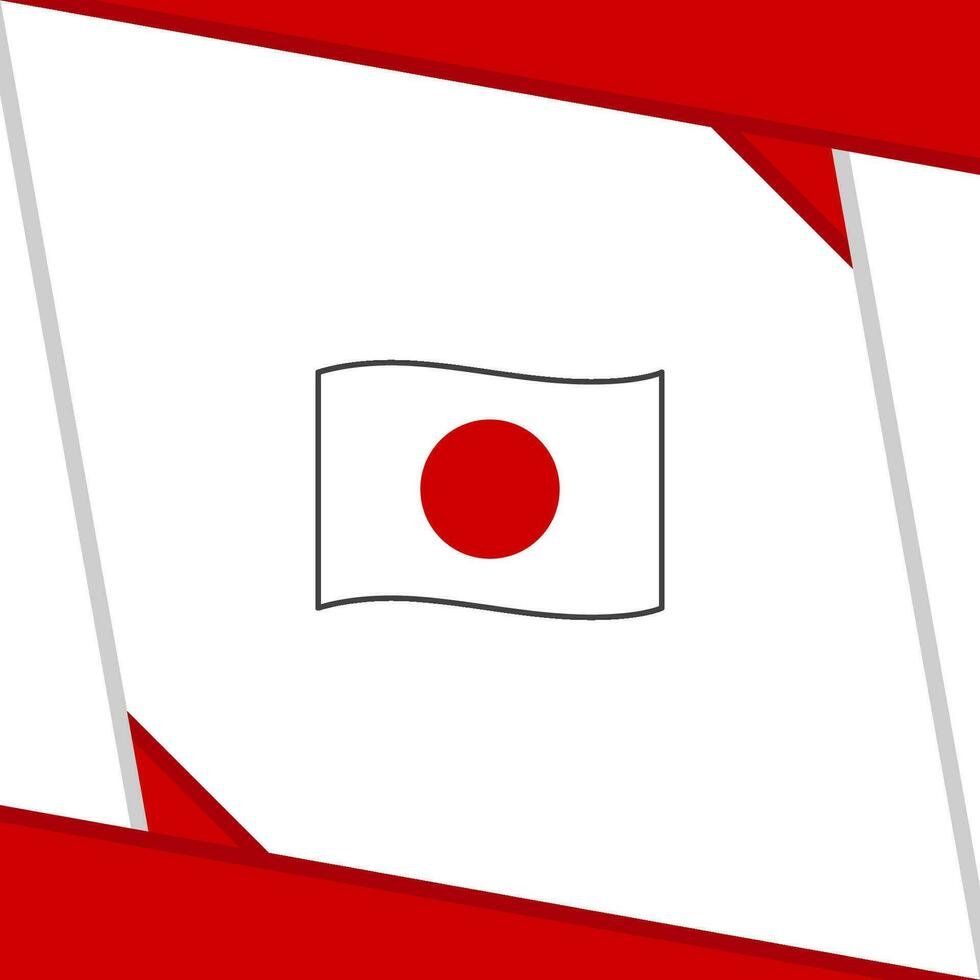 Japan vlag abstract achtergrond ontwerp sjabloon. Japan onafhankelijkheid dag banier sociaal media na. Japan onafhankelijkheid dag vector