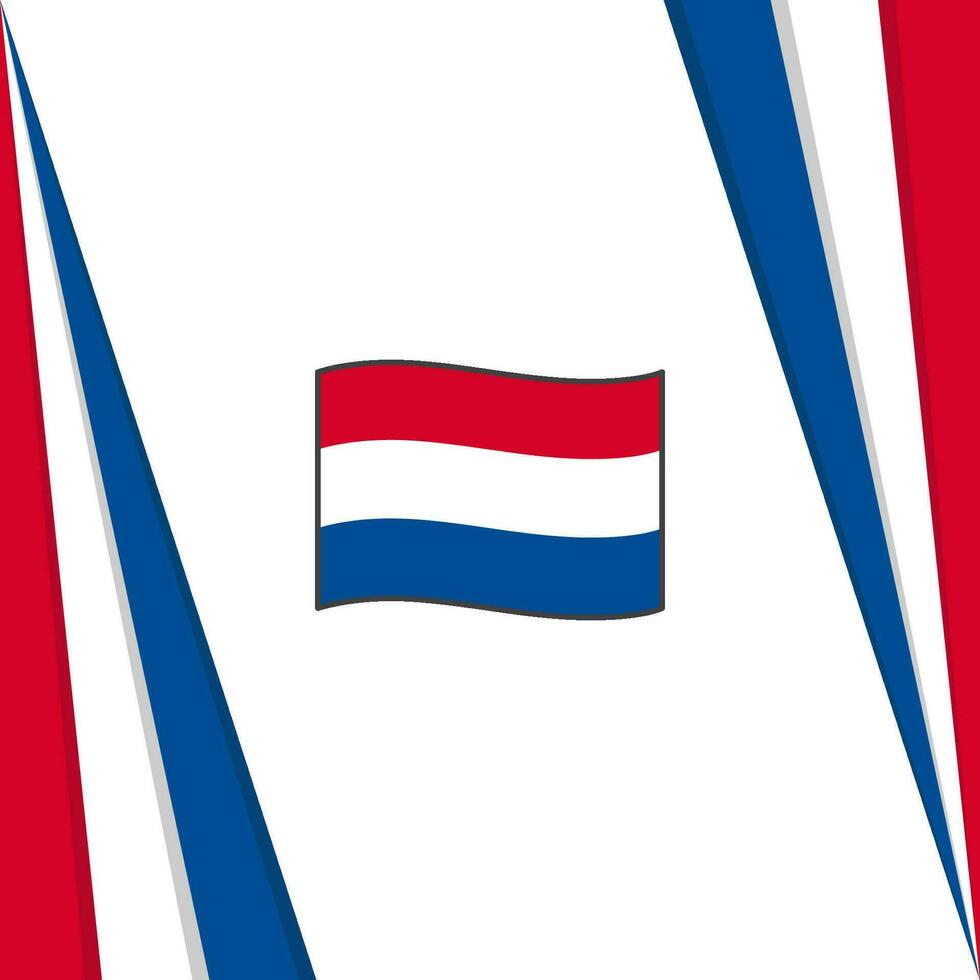 Nederland vlag abstract achtergrond ontwerp sjabloon. Nederland onafhankelijkheid dag banier sociaal media na. Nederland vlag vector