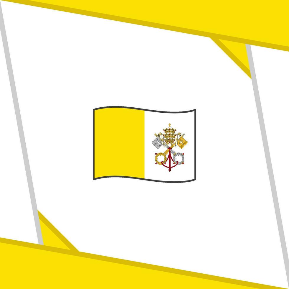 Vaticaan stad vlag abstract achtergrond ontwerp sjabloon. Vaticaan stad onafhankelijkheid dag banier sociaal media na. Vaticaan stad tekenfilm vector