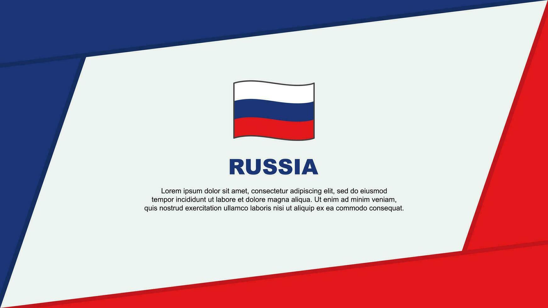 Rusland vlag abstract achtergrond ontwerp sjabloon. Rusland onafhankelijkheid dag banier tekenfilm vector illustratie. Rusland banier