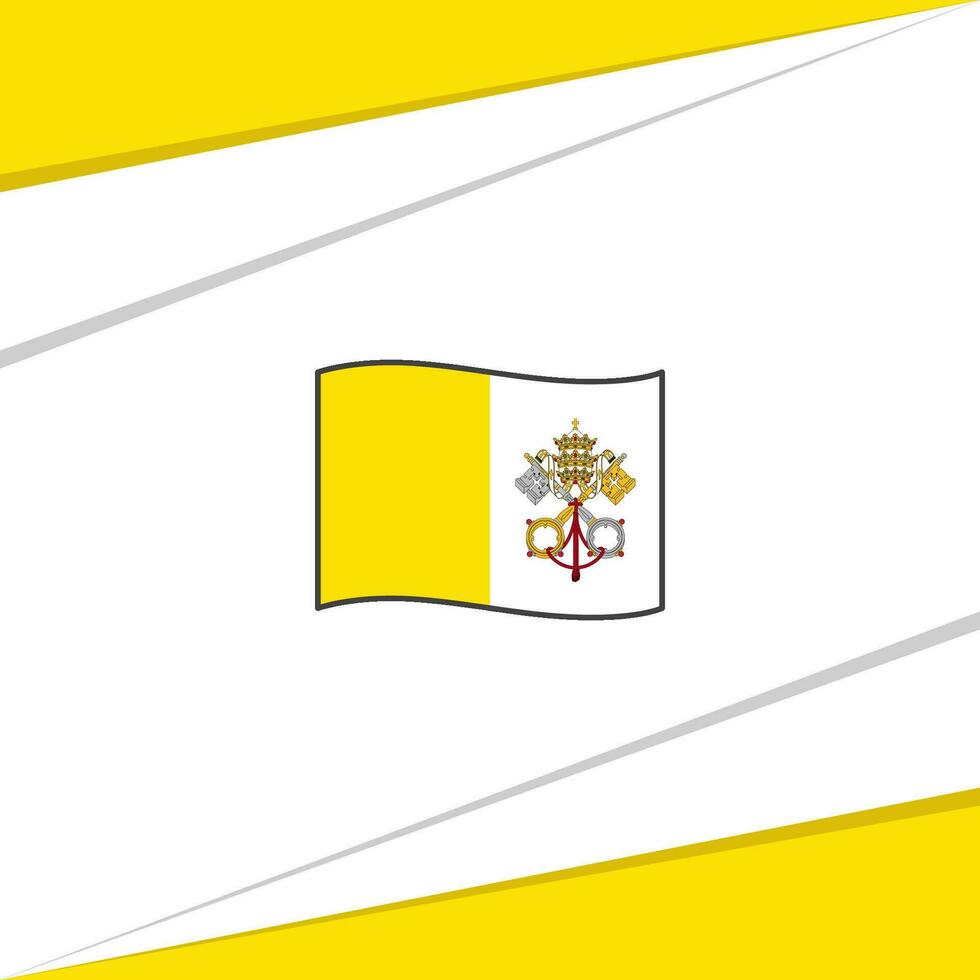 Vaticaan stad vlag abstract achtergrond ontwerp sjabloon. Vaticaan stad onafhankelijkheid dag banier sociaal media na. Vaticaan stad vlag vector