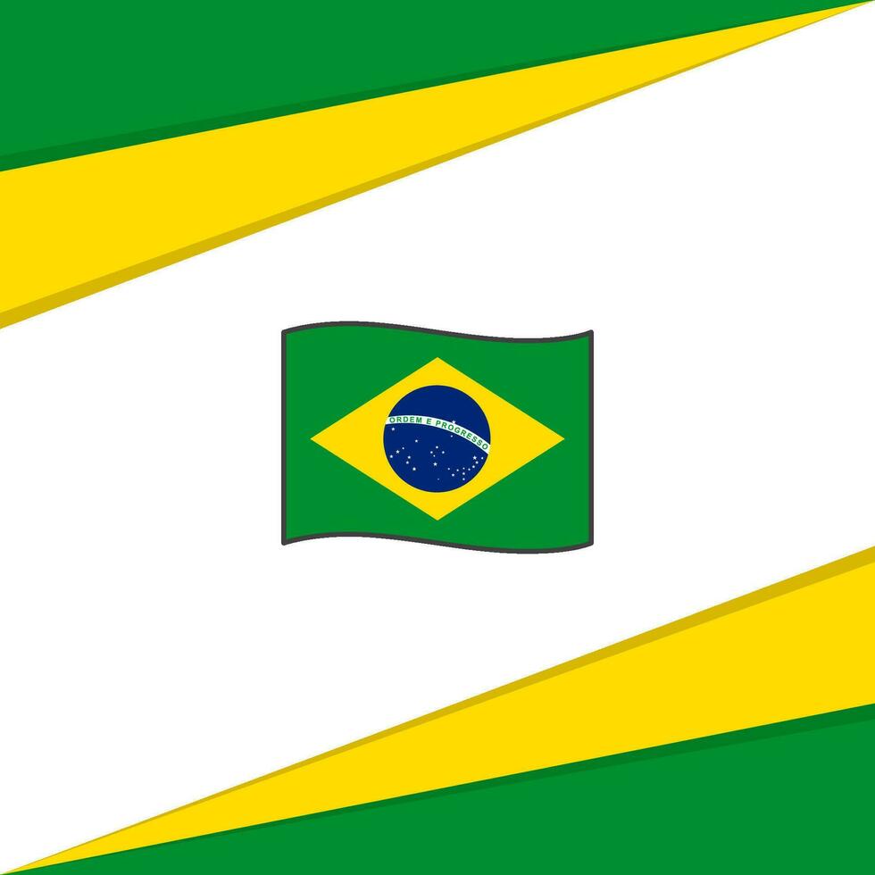 Brazilië vlag abstract achtergrond ontwerp sjabloon. Brazilië onafhankelijkheid dag banier sociaal media na. Brazilië banier vector