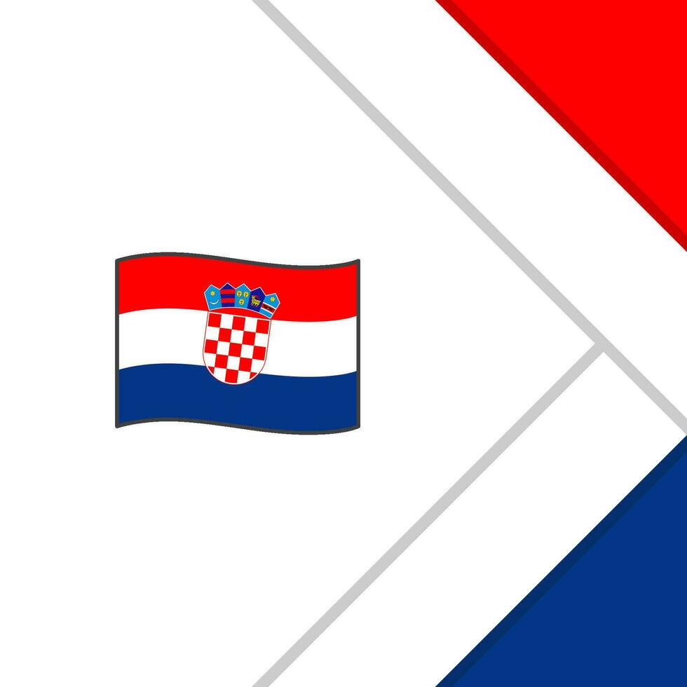 Kroatië vlag abstract achtergrond ontwerp sjabloon. Kroatië onafhankelijkheid dag banier sociaal media na. Kroatië tekenfilm vector