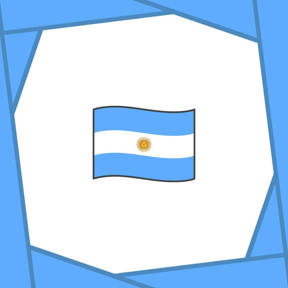 Argentinië vlag abstract achtergrond ontwerp sjabloon. Argentinië onafhankelijkheid dag banier sociaal media na. Argentinië tekenfilm vector