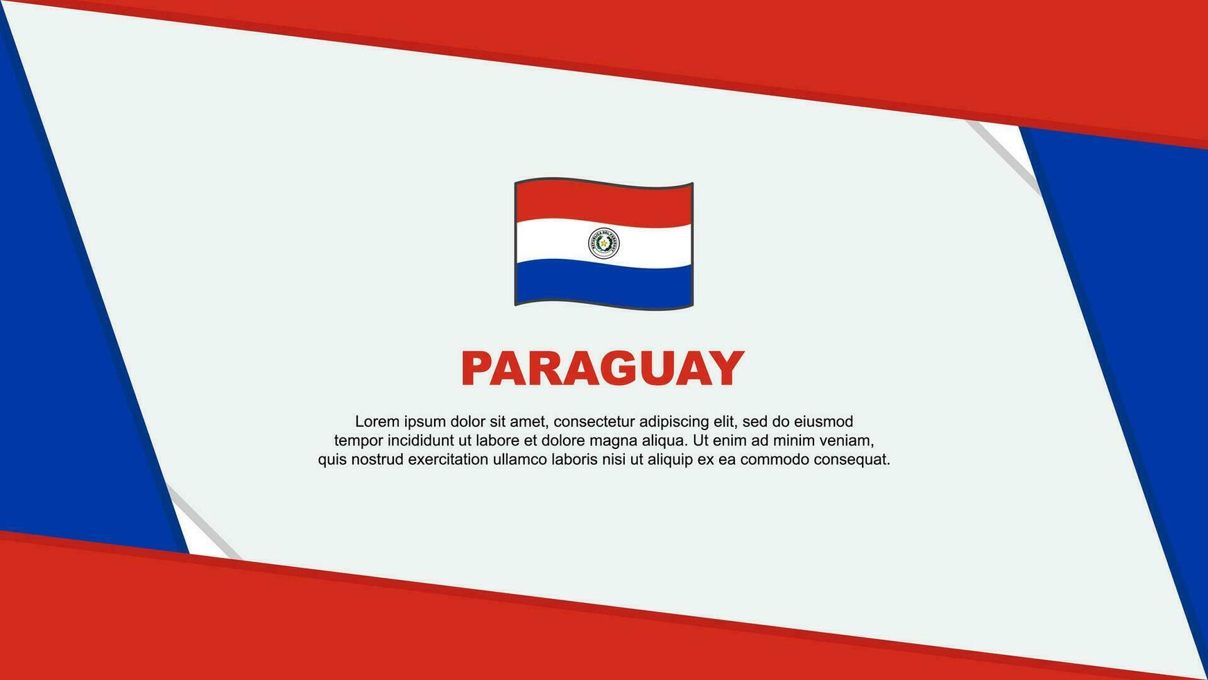 Paraguay vlag abstract achtergrond ontwerp sjabloon. Paraguay onafhankelijkheid dag banier tekenfilm vector illustratie. Paraguay onafhankelijkheid dag