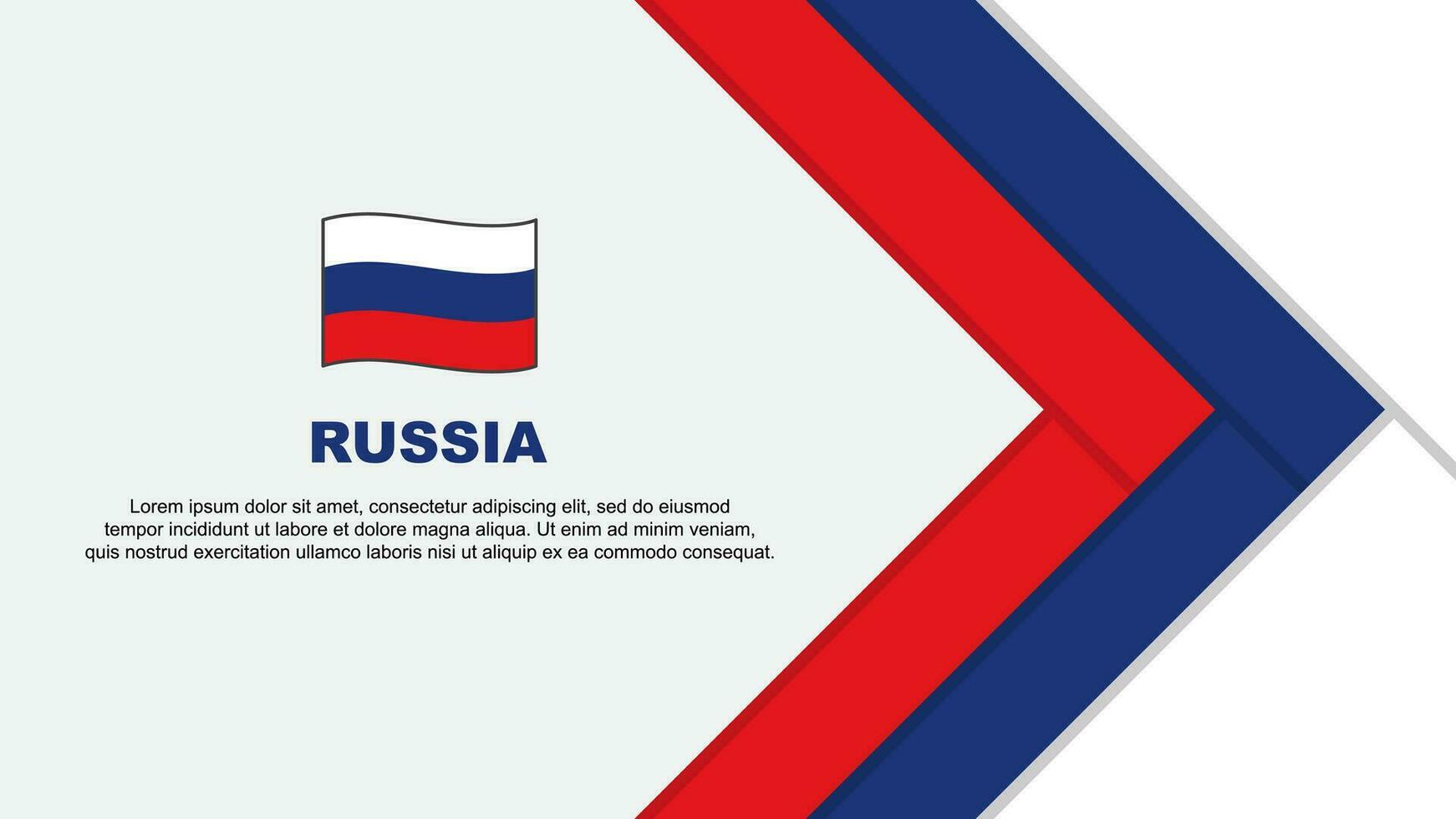 Rusland vlag abstract achtergrond ontwerp sjabloon. Rusland onafhankelijkheid dag banier tekenfilm vector illustratie. Rusland tekenfilm