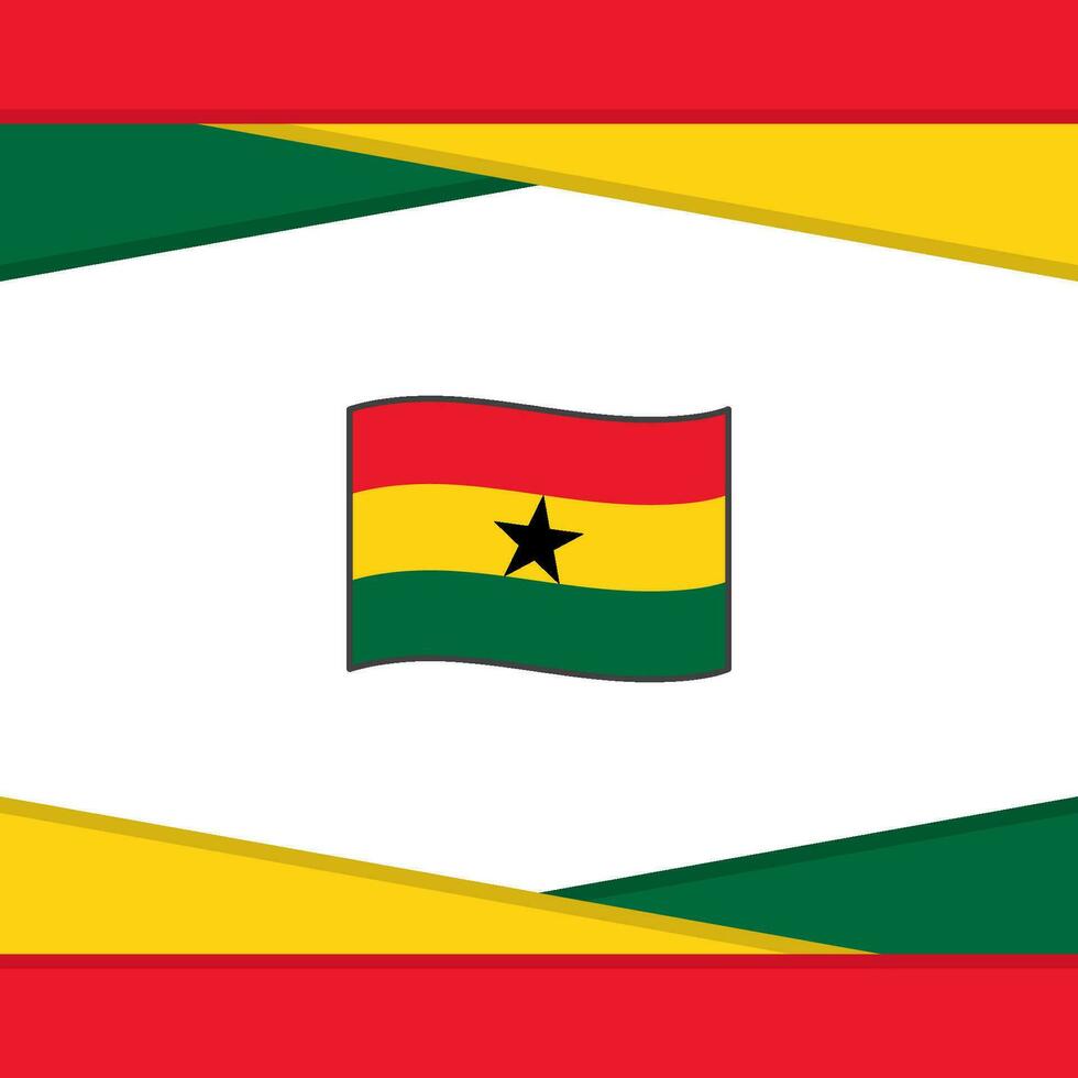 Ghana vlag abstract achtergrond ontwerp sjabloon. Ghana onafhankelijkheid dag banier sociaal media na. Ghana vector