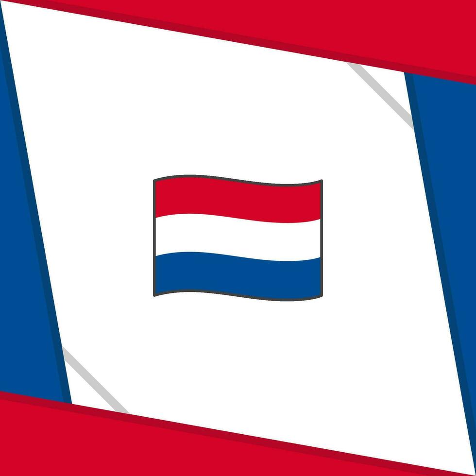 Nederland vlag abstract achtergrond ontwerp sjabloon. Nederland onafhankelijkheid dag banier sociaal media na. Nederland onafhankelijkheid dag vector