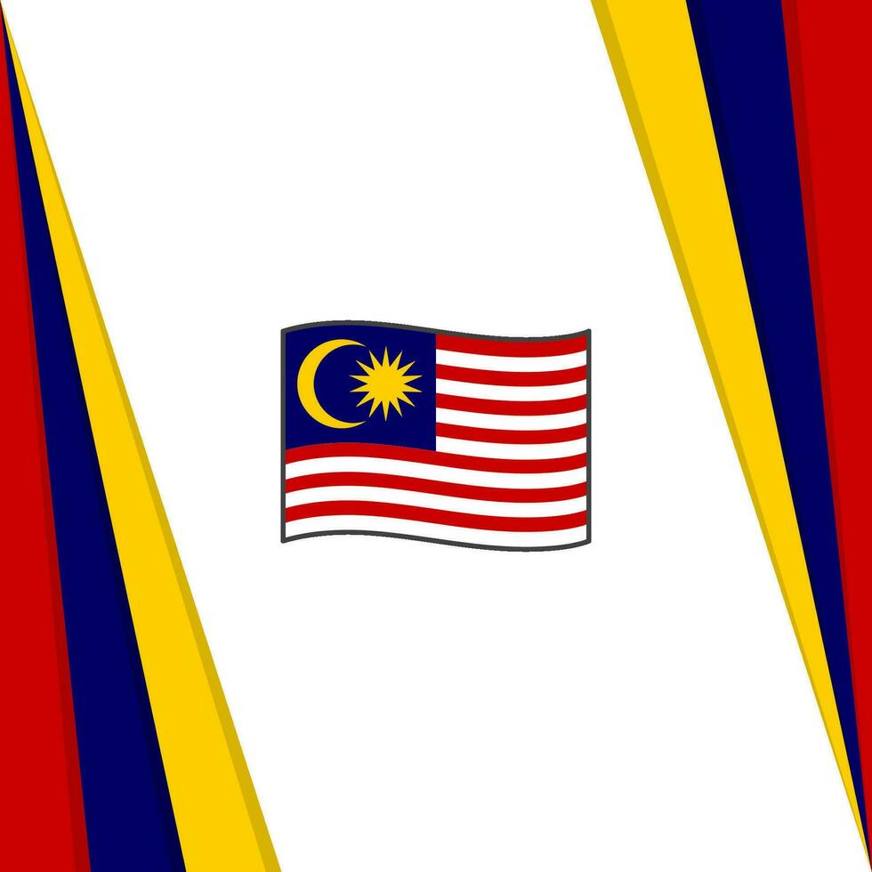 Maleisië vlag abstract achtergrond ontwerp sjabloon. Maleisië onafhankelijkheid dag banier sociaal media na. Maleisië vlag vector