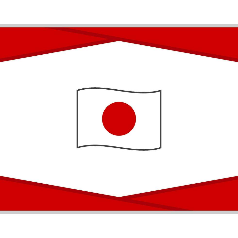 Japan vlag abstract achtergrond ontwerp sjabloon. Japan onafhankelijkheid dag banier sociaal media na. Japan vector