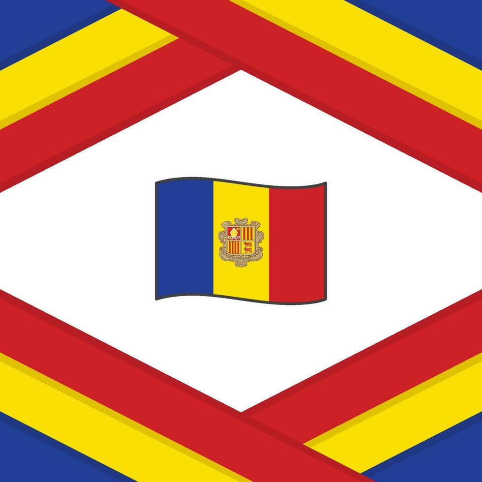 Andorra vlag abstract achtergrond ontwerp sjabloon. Andorra onafhankelijkheid dag banier sociaal media na. Andorra sjabloon vector