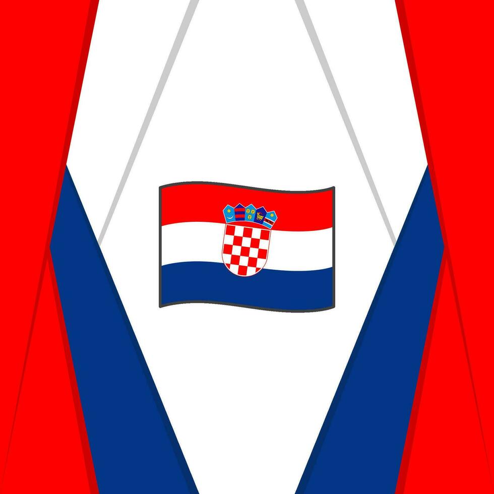 Kroatië vlag abstract achtergrond ontwerp sjabloon. Kroatië onafhankelijkheid dag banier sociaal media na. Kroatië achtergrond vector