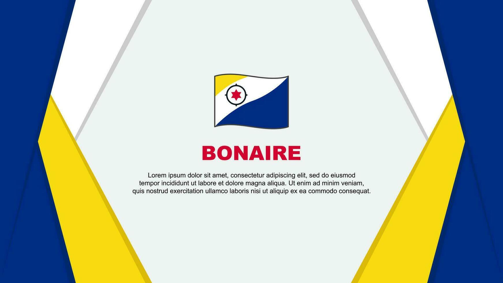 bonaire vlag abstract achtergrond ontwerp sjabloon. bonaire onafhankelijkheid dag banier tekenfilm vector illustratie. bonaire achtergrond