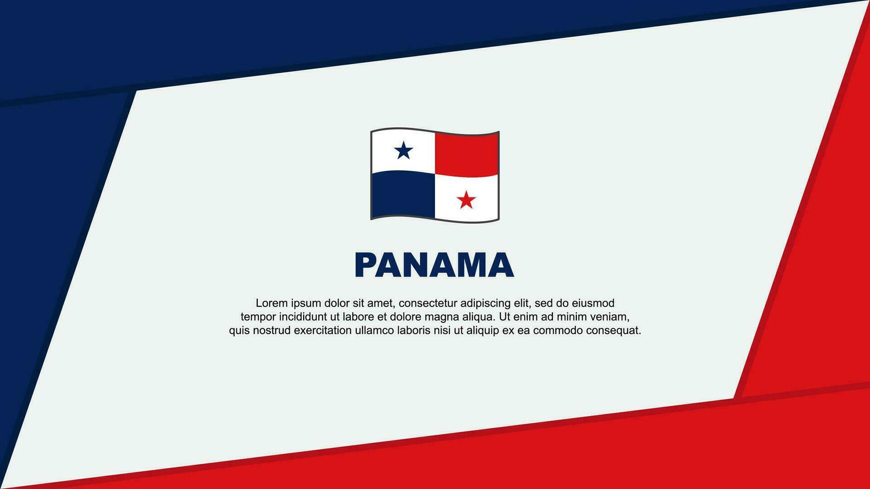 Panama vlag abstract achtergrond ontwerp sjabloon. Panama onafhankelijkheid dag banier tekenfilm vector illustratie. Panama banier