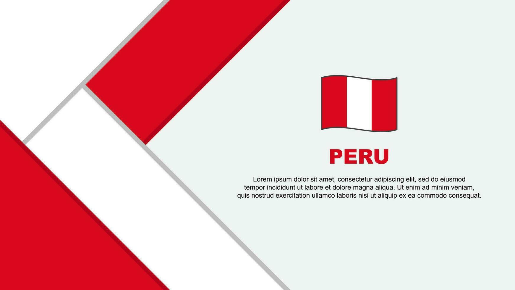 Peru vlag abstract achtergrond ontwerp sjabloon. Peru onafhankelijkheid dag banier tekenfilm vector illustratie. Peru illustratie