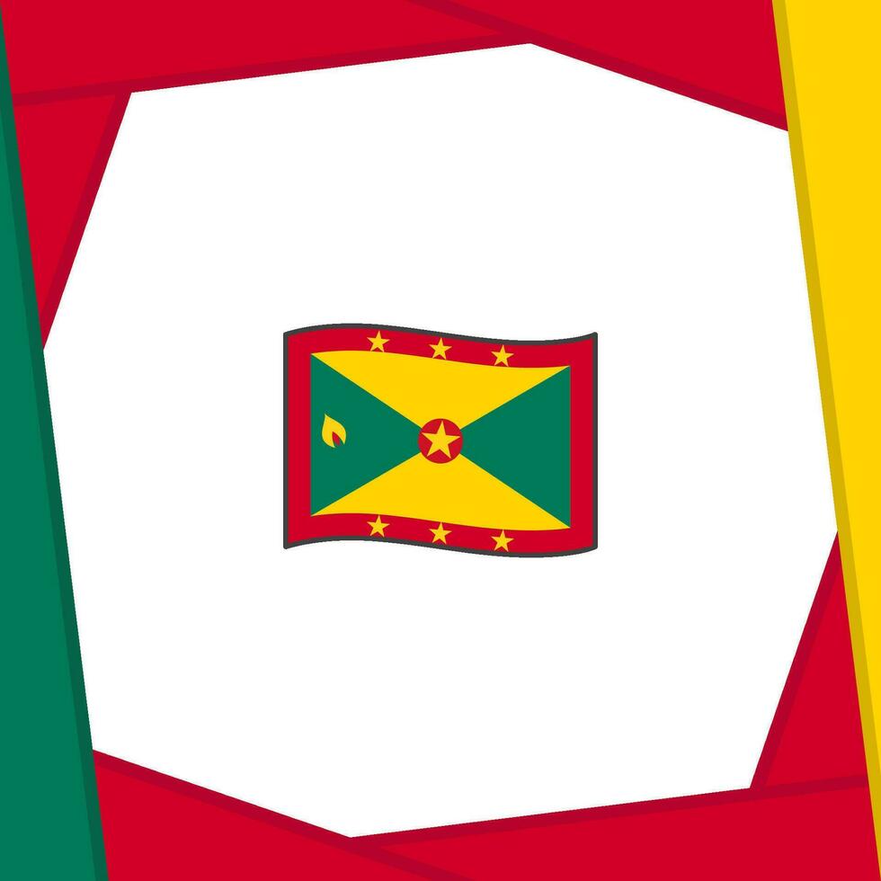 Grenada vlag abstract achtergrond ontwerp sjabloon. Grenada onafhankelijkheid dag banier sociaal media na. Grenada banier vector