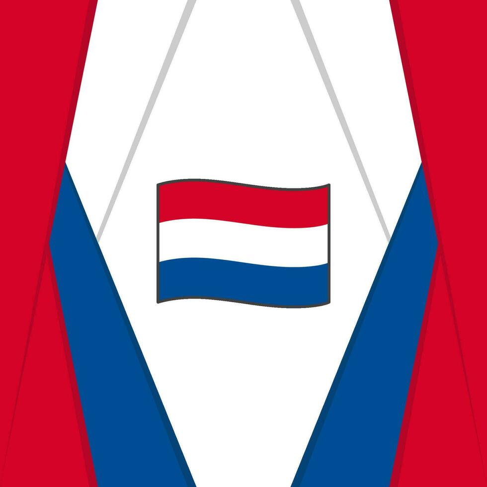 Nederland vlag abstract achtergrond ontwerp sjabloon. Nederland onafhankelijkheid dag banier sociaal media na. Nederland achtergrond vector