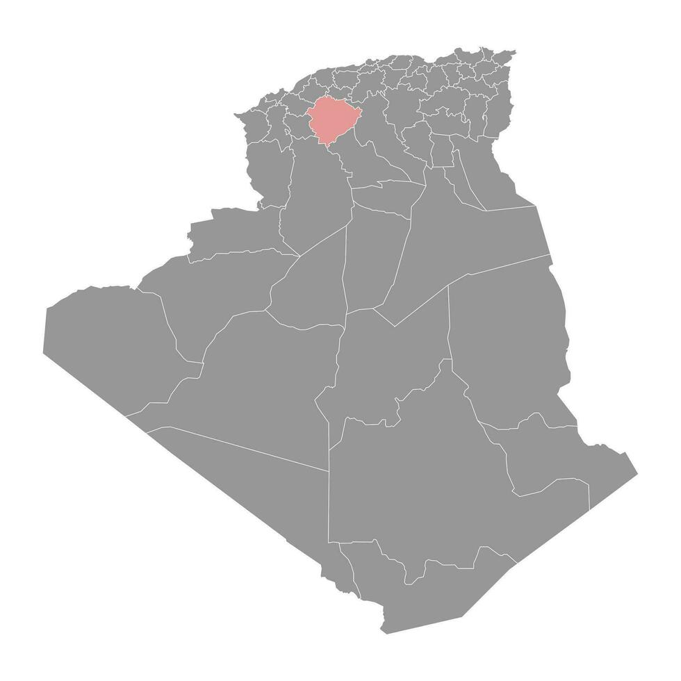 tiaret provincie kaart, administratief divisie van Algerije. vector