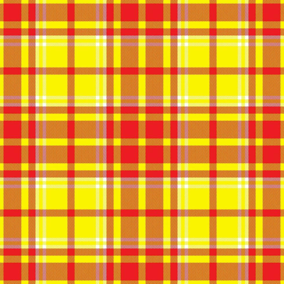 plaid naadloos patroon in oranje. controleren kleding stof textuur. vector textiel afdrukken.