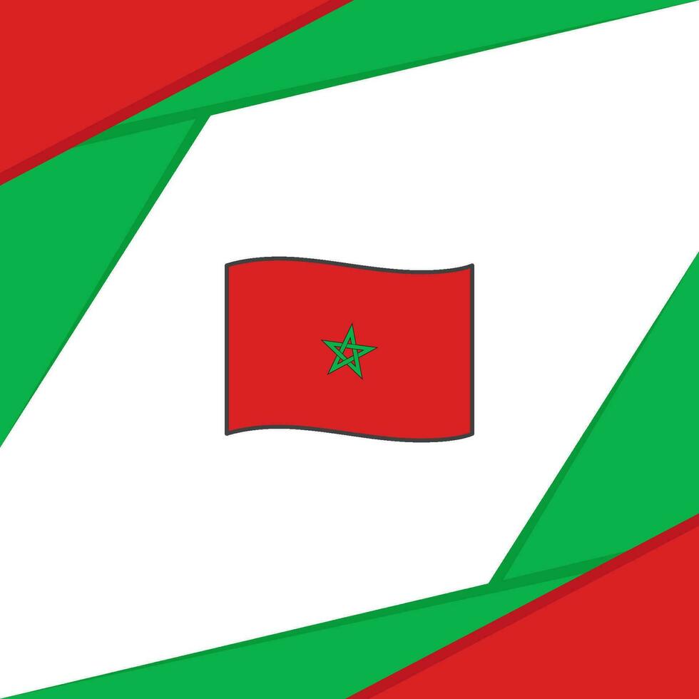 Marokko vlag abstract achtergrond ontwerp sjabloon. Marokko onafhankelijkheid dag banier sociaal media na. Marokko ontwerp vector