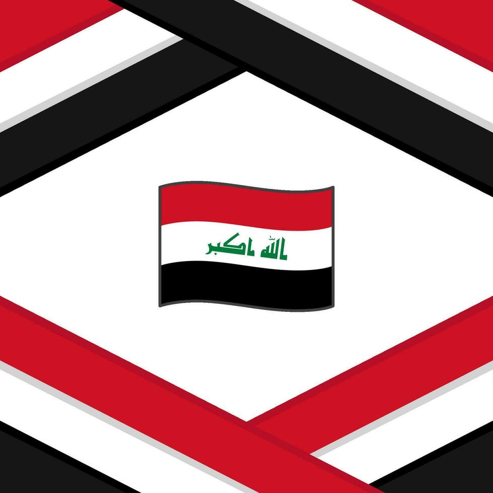Irak vlag abstract achtergrond ontwerp sjabloon. Irak onafhankelijkheid dag banier sociaal media na. Irak sjabloon vector