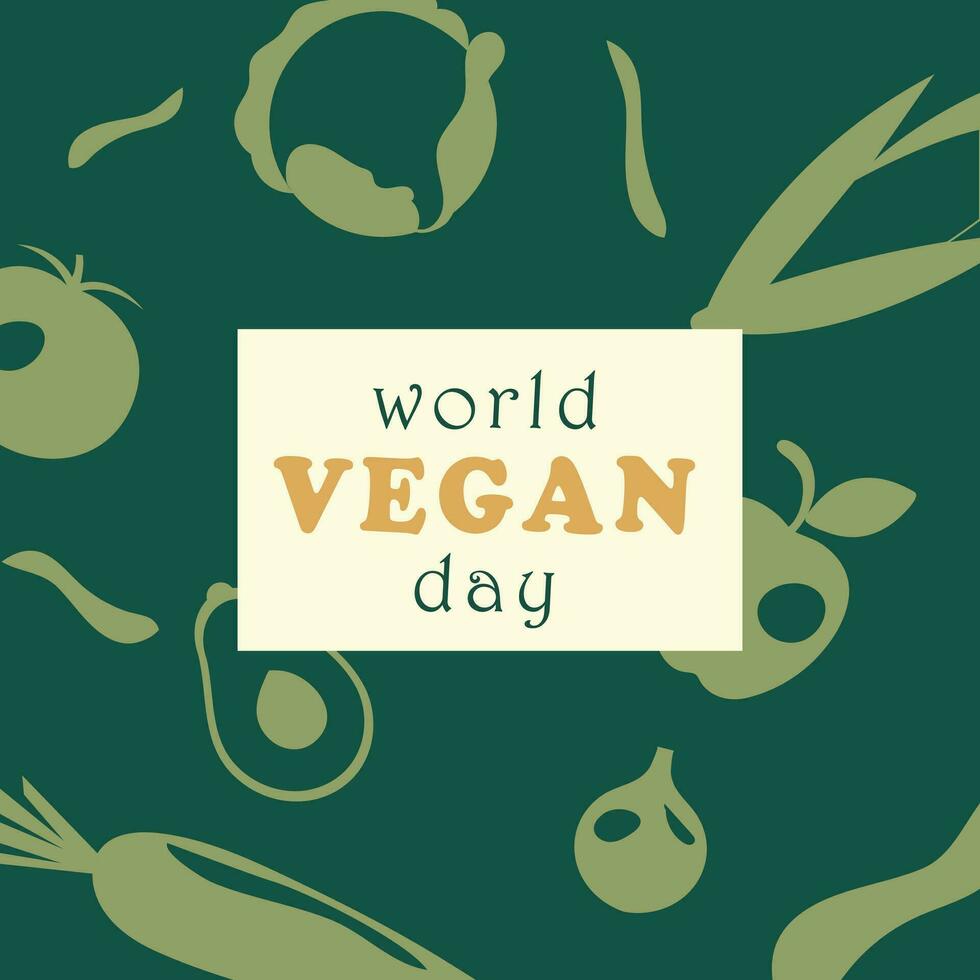 vrij vector wereld veganistisch dag banier