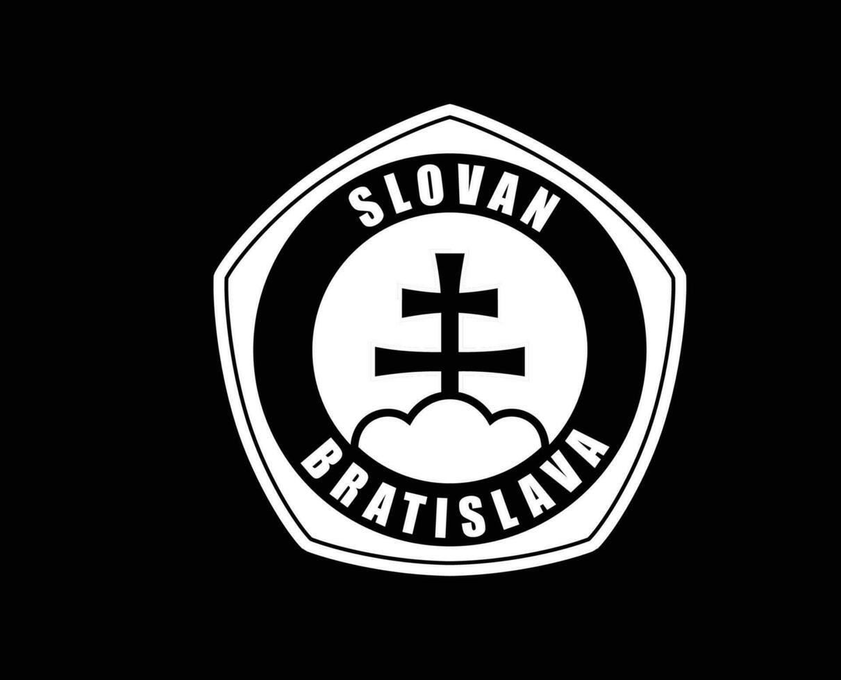 slovaaks Bratislava club symbool logo wit Slowakije liga Amerikaans voetbal abstract ontwerp vector illustratie met zwart achtergrond