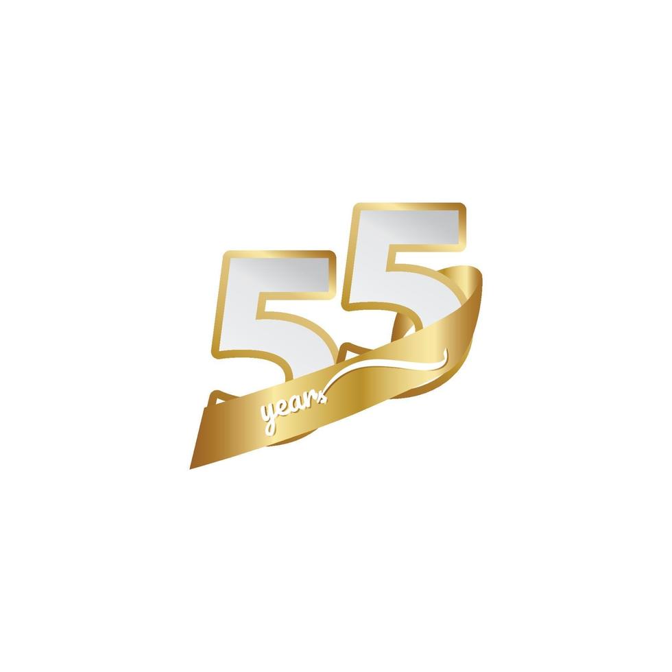 55 jaar verjaardag viering vector sjabloon ontwerp illustratie