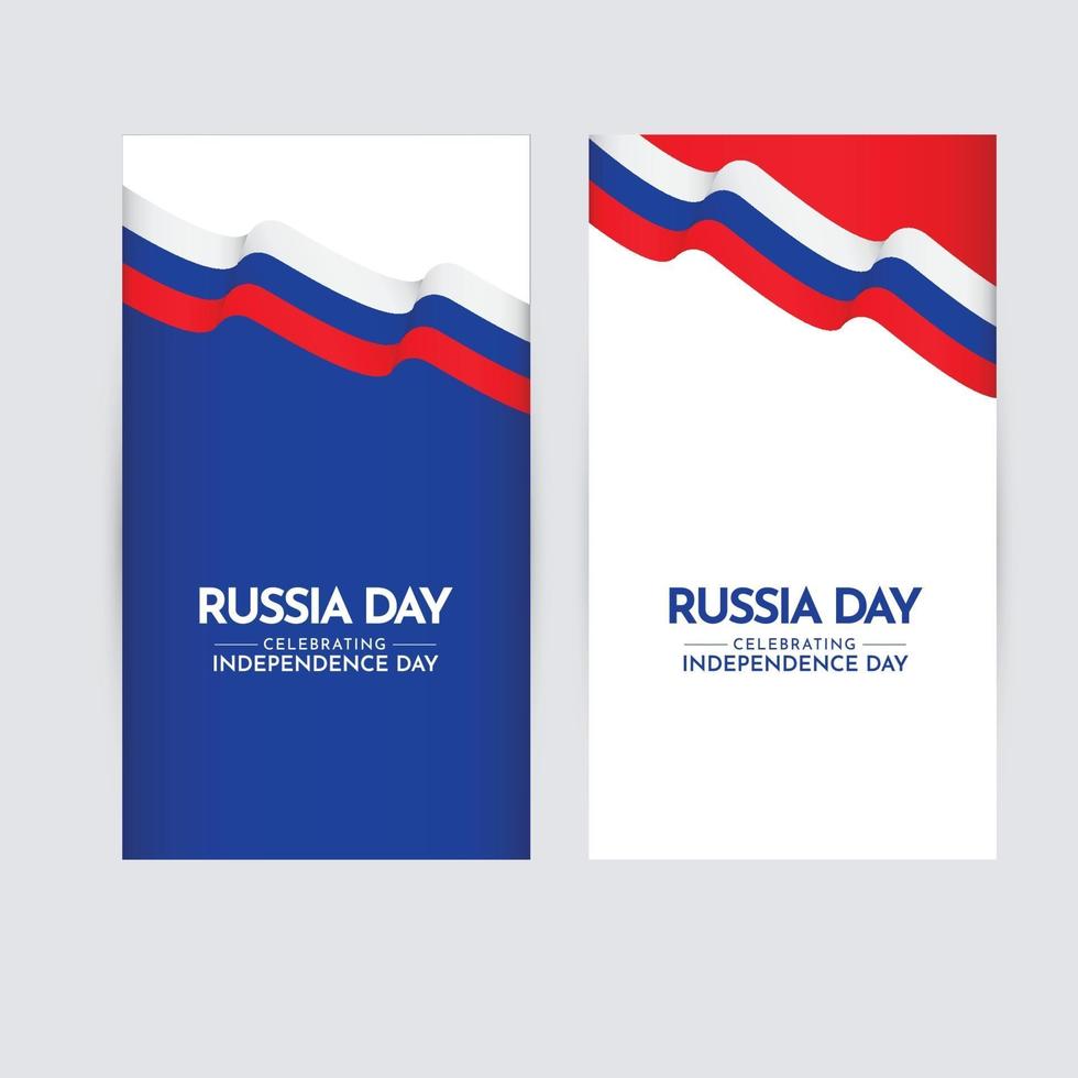 gelukkige russische onafhankelijkheidsdag vector sjabloon ontwerp illustratie