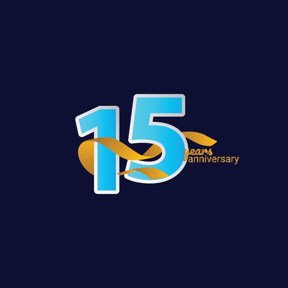 15 jaar verjaardag viering vector sjabloon ontwerp illustratie