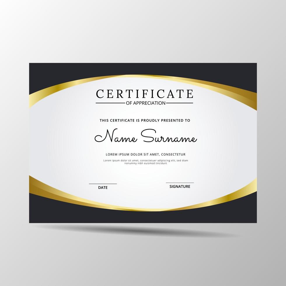 elegante diploma certificaatsjabloon vector