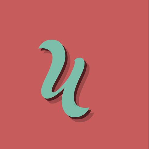 Retro karakter van een lettertype, vectorillustratie vector
