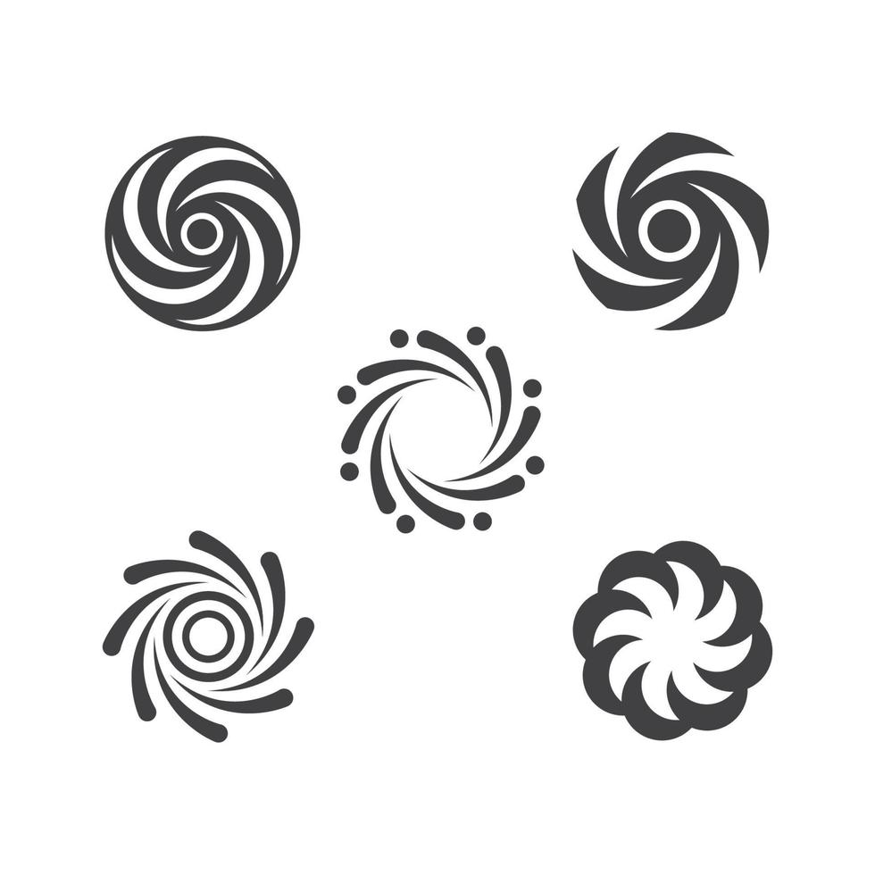 vortex logo pictogram golf en spiraal vector