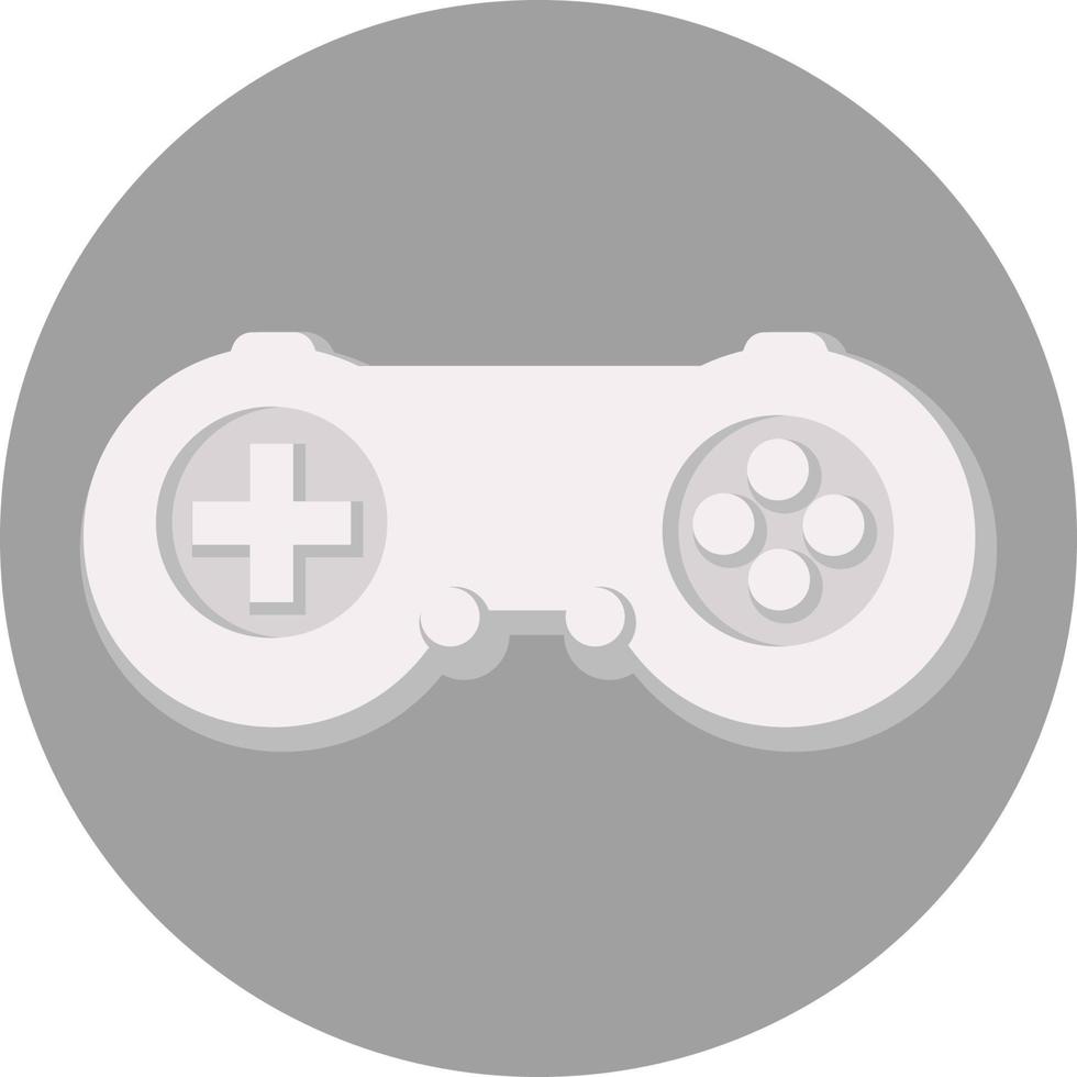 spel, game-speler, gamepad plat ontwerp op grijze achtergrond vector