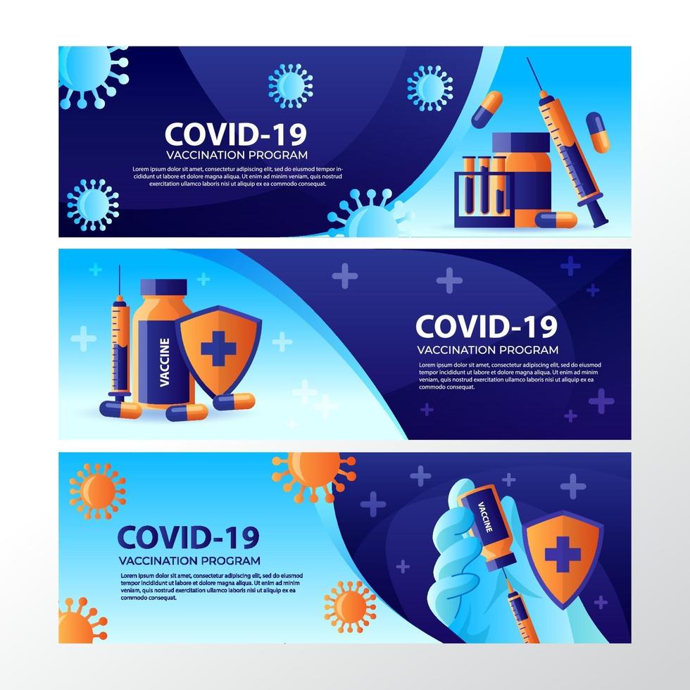 covid-19 na vaccinbanner vector