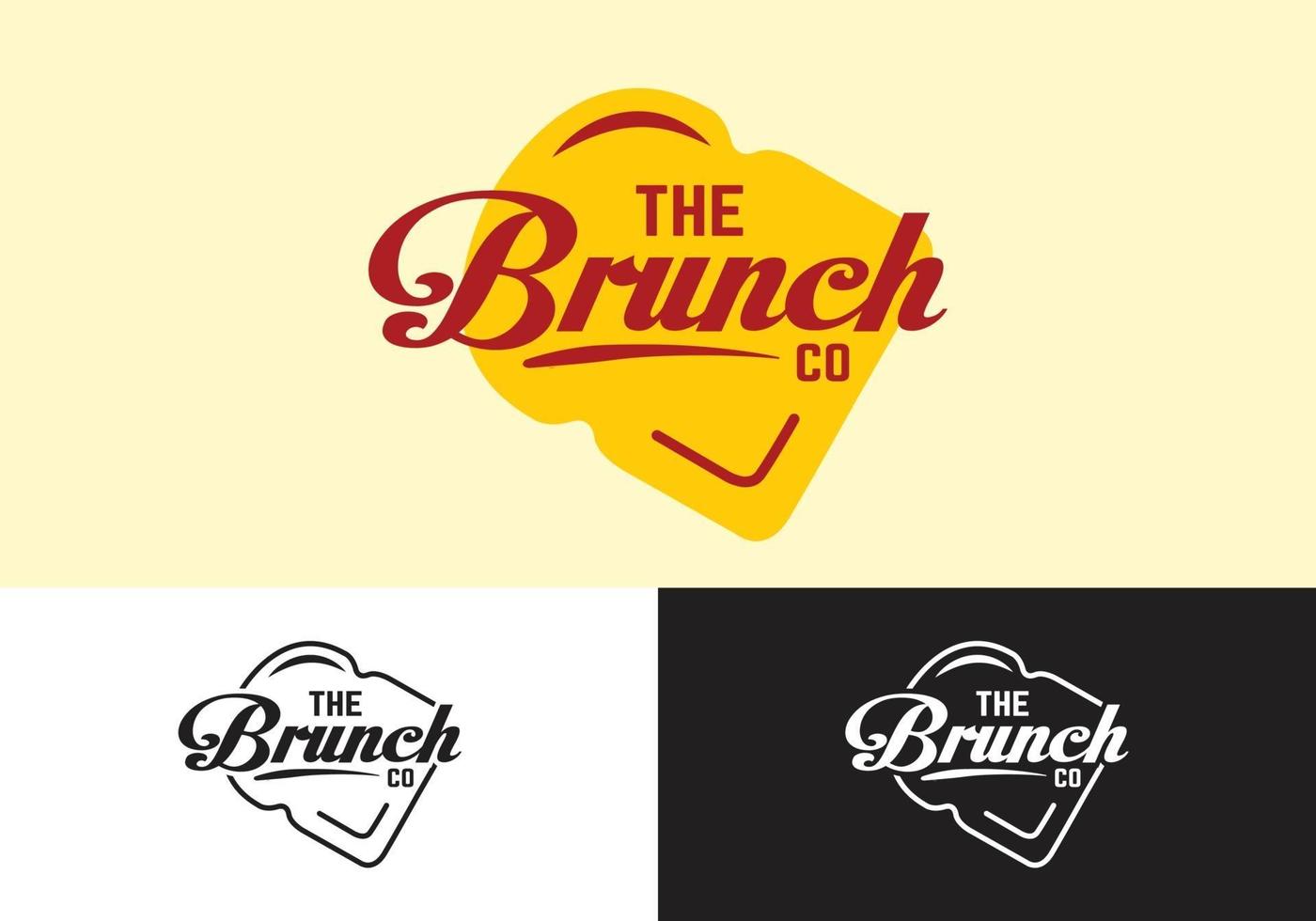 het logo-concept van het brunchrestaurant vector