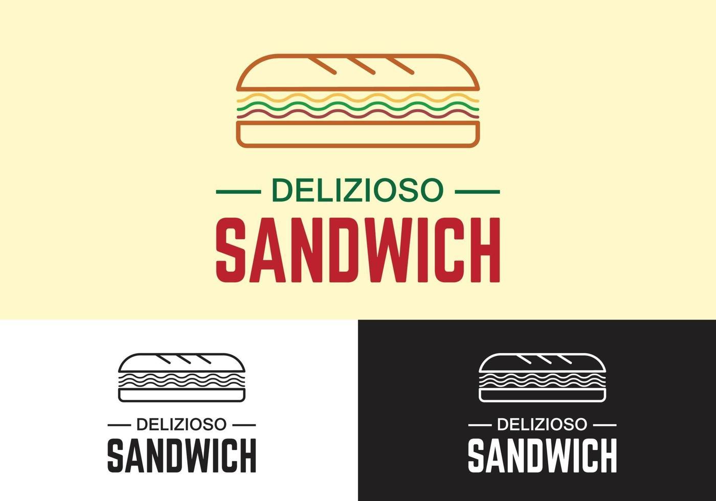 sandwich hamburger food truck restaurant logo concept vector