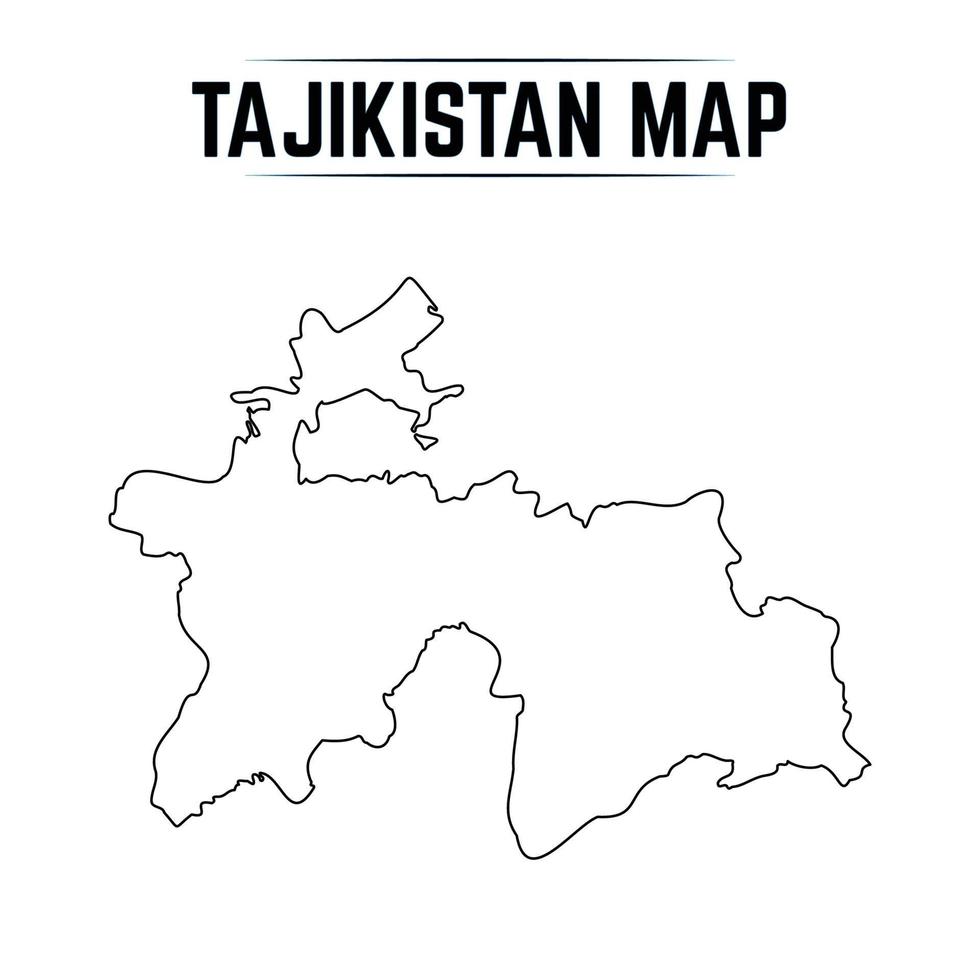 schets eenvoudige kaart van tadzjikistan vector