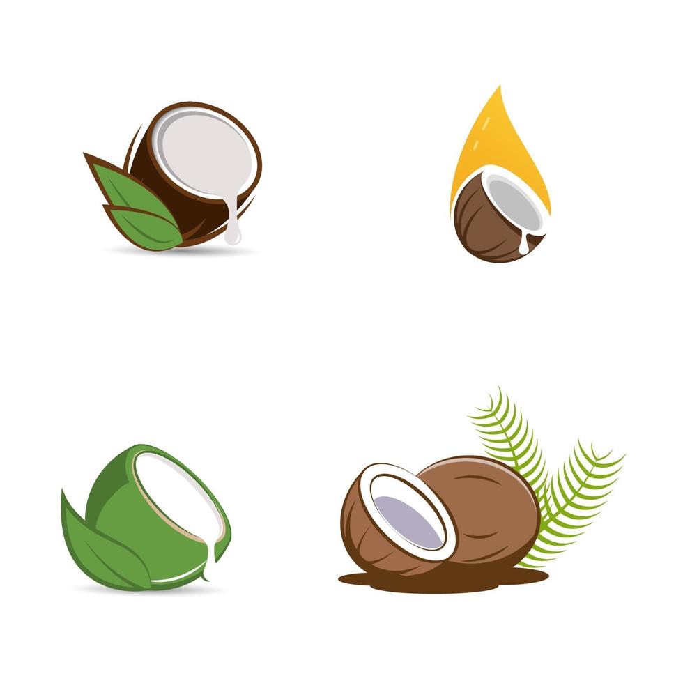 kokosnoot logo vector pictogram ontwerp illustratie