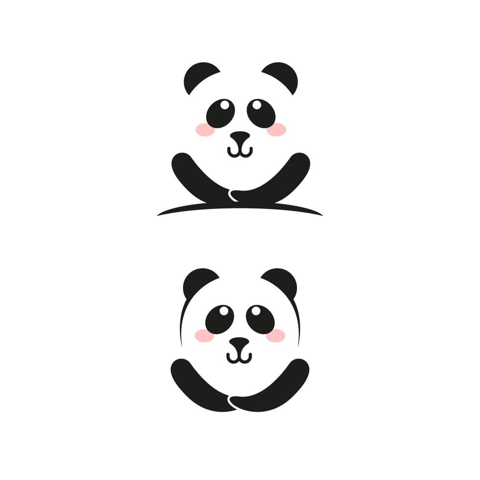 panda pictogram sjabloon vectorillustratie vector