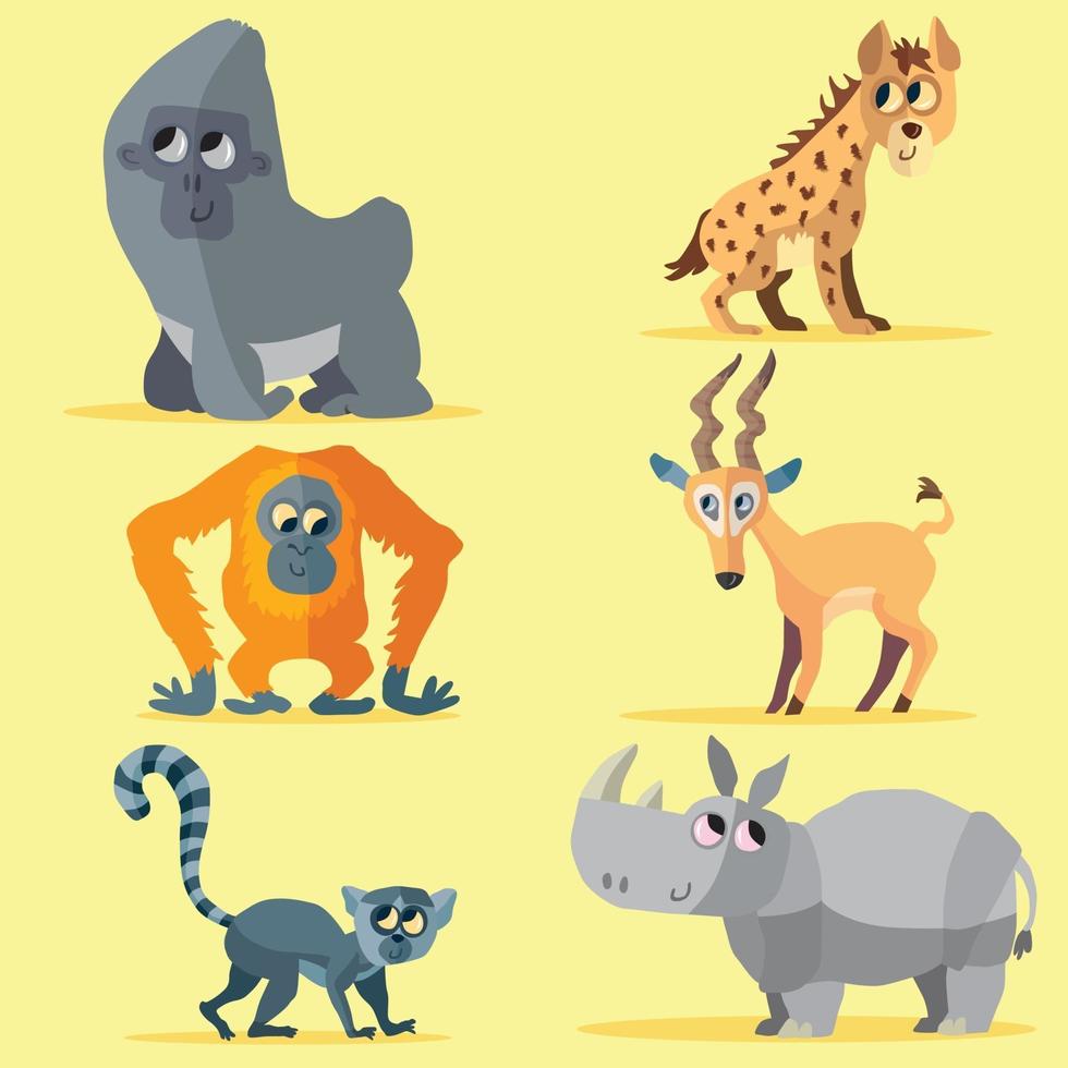 verzameling schattige dieren vector