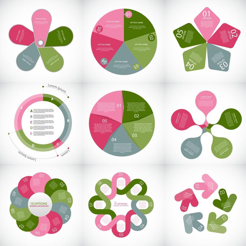 verzameling infographic sjablonen voor zakelijke vectorillustratie vector