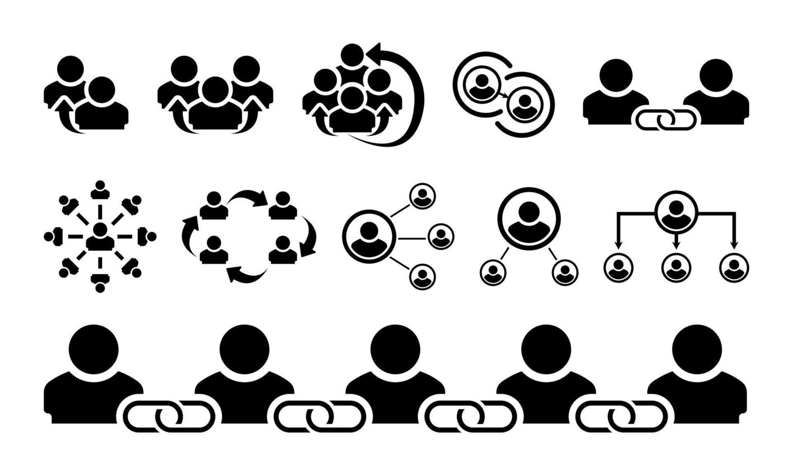 verwijzing pictogram set vector sjabloon