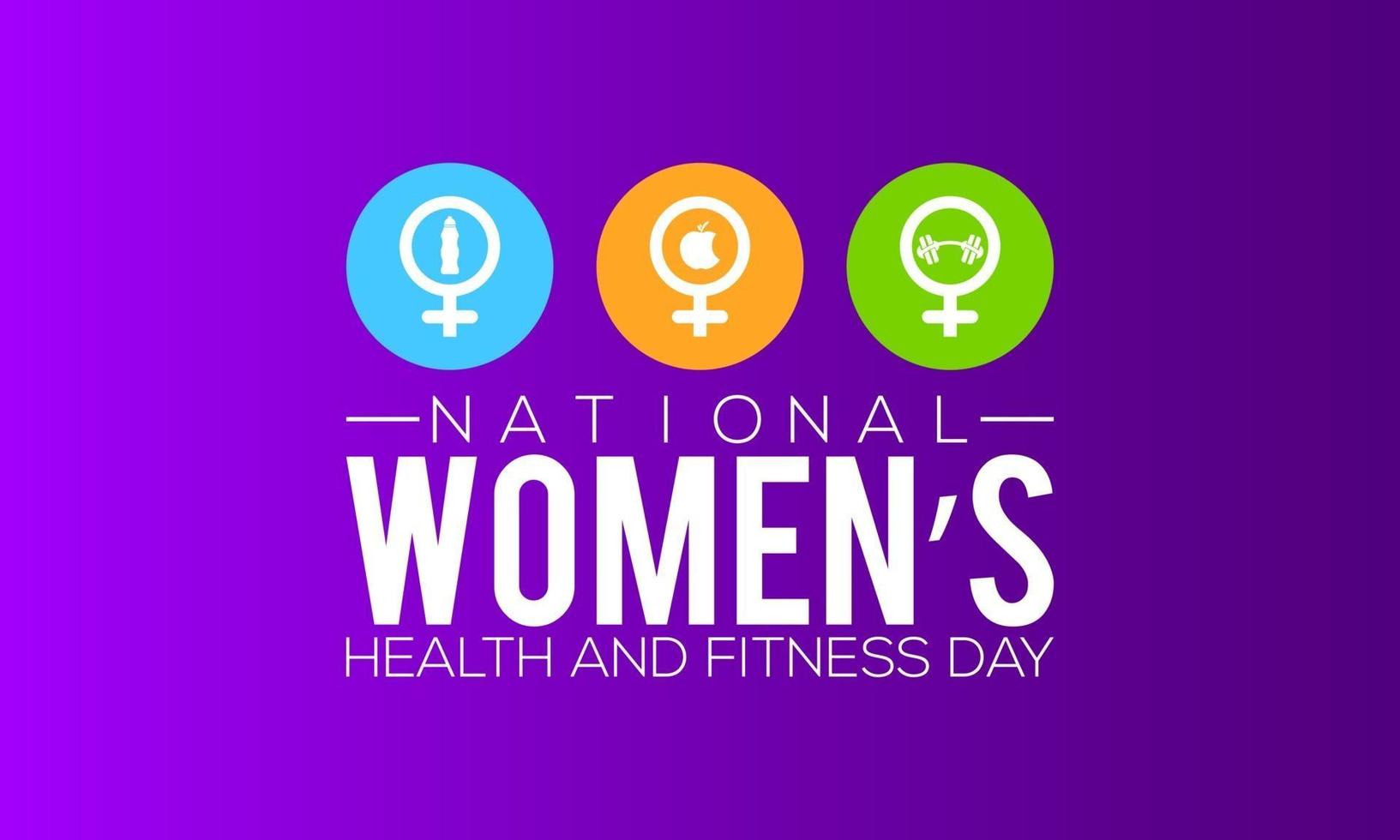 bannerontwerp voor nationale gezondheids- en fitnessdag voor vrouwen vector