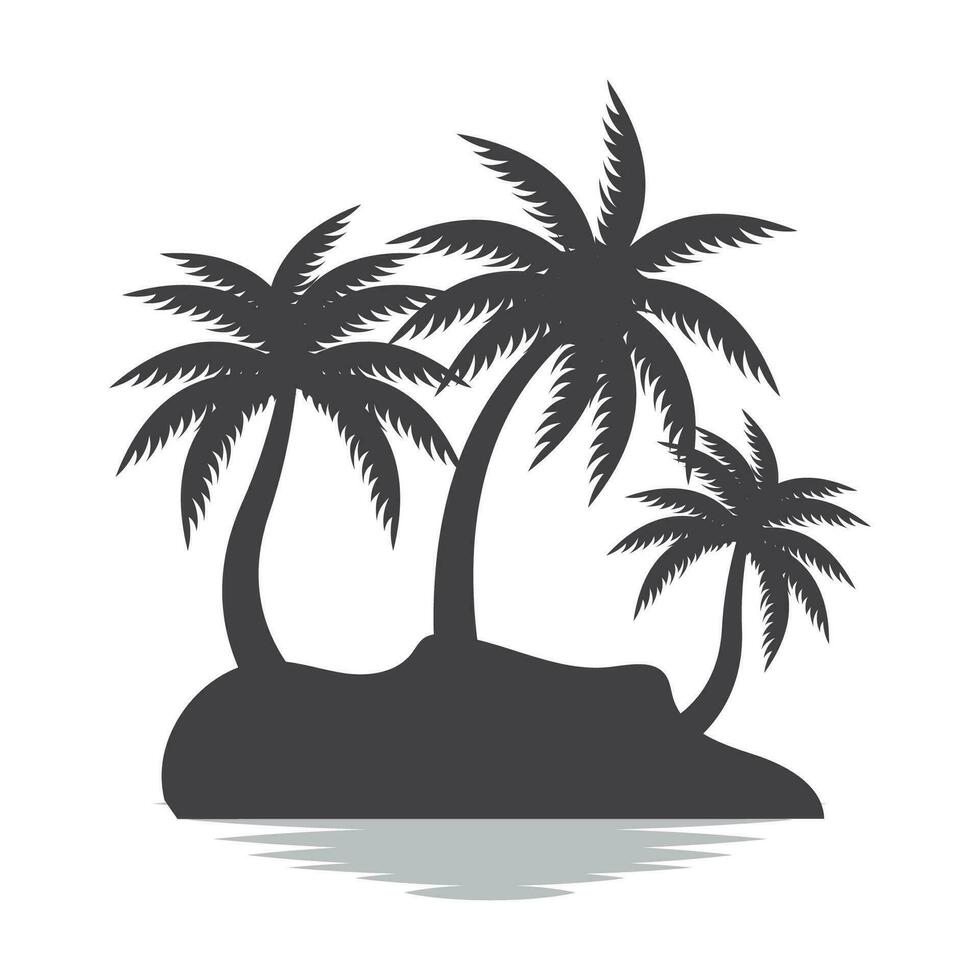 kokosnoot boom logo ontwerp, strand fabriek vector, palm boom zomer, illustratie sjabloon vector